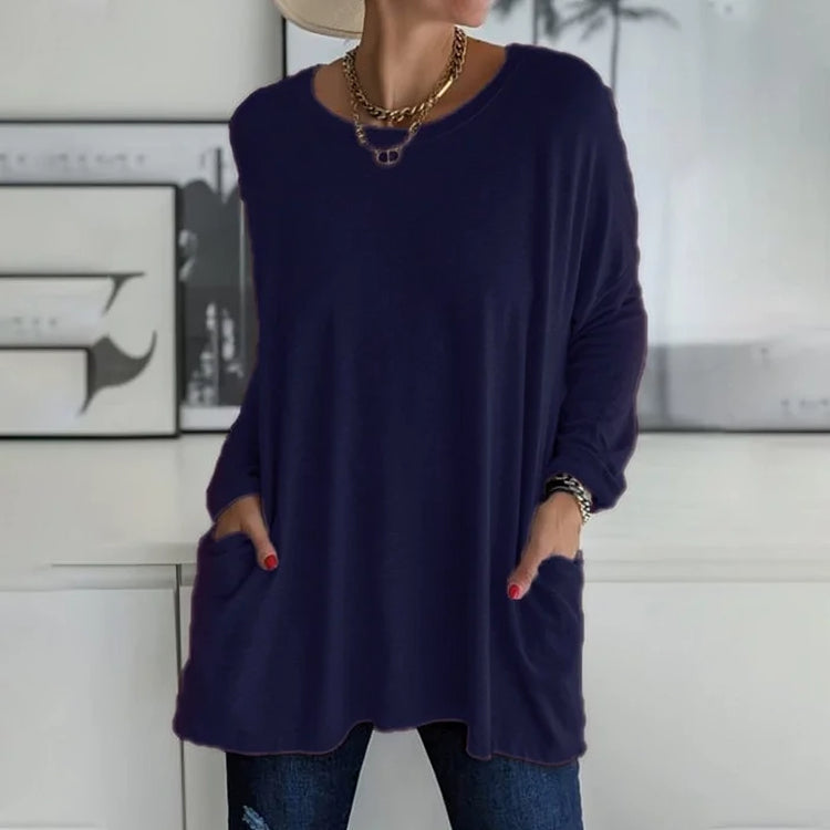 Knit-Blend Sweater - Rounded Shape & Easy Movement Fit