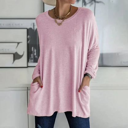 Knit-Blend Sweater - Rounded Shape & Easy Movement Fit