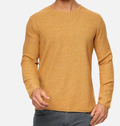 Knit Blend Sweatshirt - Stand Collar And Secure Pockets
