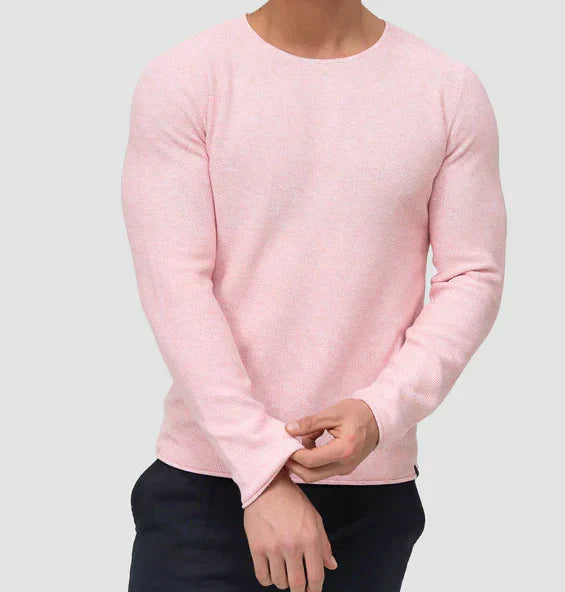 Knit Blend Sweatshirt - Stand Collar And Secure Pockets