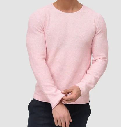 Knit Blend Sweatshirt - Stand Collar And Secure Pockets