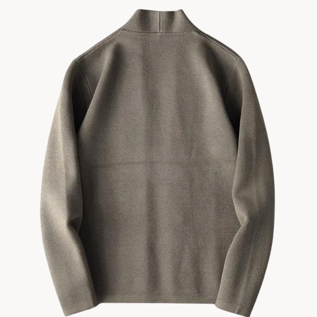 Knit Cardigan – Button Front & Ribbed Trim For Warmth