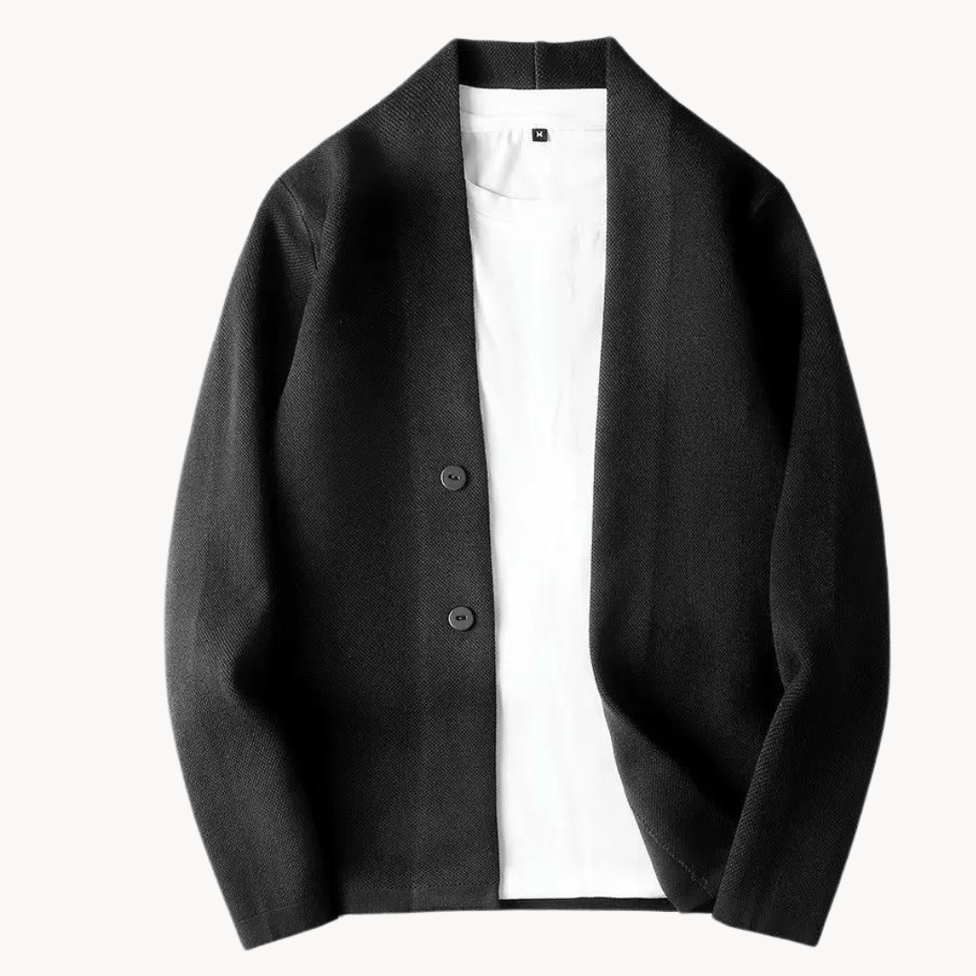 Knit Cardigan – Button Front & Ribbed Trim For Warmth