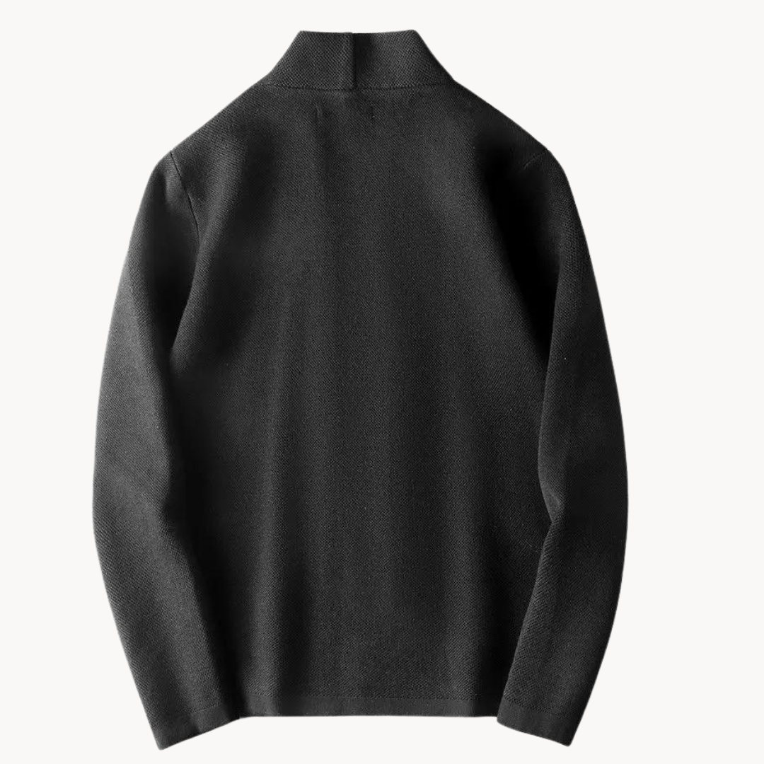 Knit Cardigan – Button Front & Ribbed Trim For Warmth