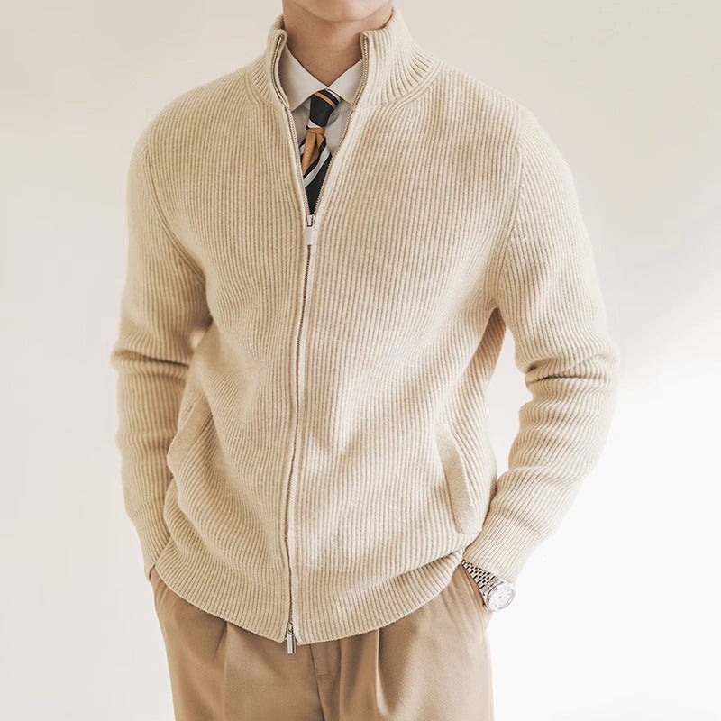 Classic Men's Crew Neck Knitted Sweater - BritishElegance