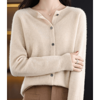 Knit Cardigan - V Neck With Smooth Drape & Easy Layering
