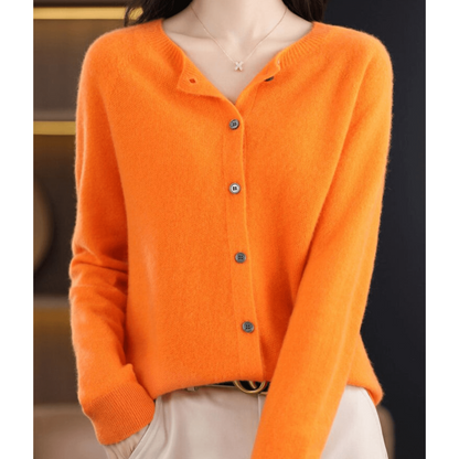 Knit Cardigan - V Neck With Smooth Drape & Easy Layering