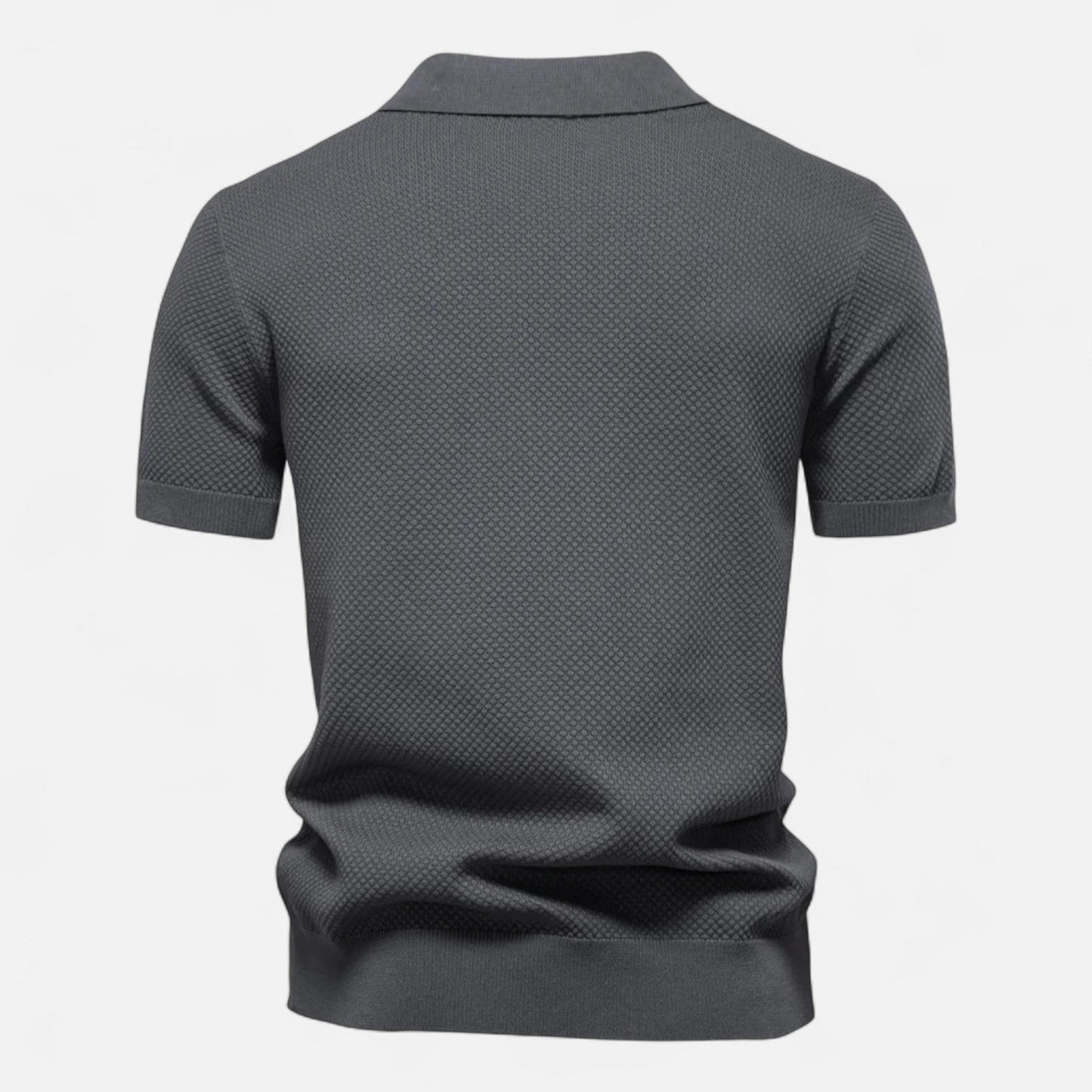 Knit Polo Shirt - Breathable Knit Blend Collar & Mobility