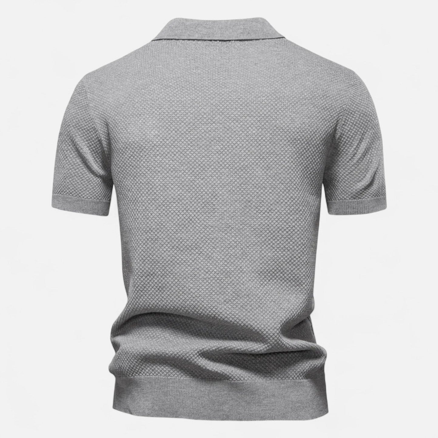 Knit Polo Shirt - Breathable Knit Blend Collar & Mobility