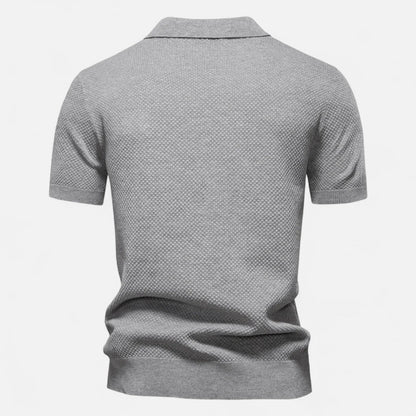 Knit Polo Shirt - Breathable Knit Blend Collar & Mobility