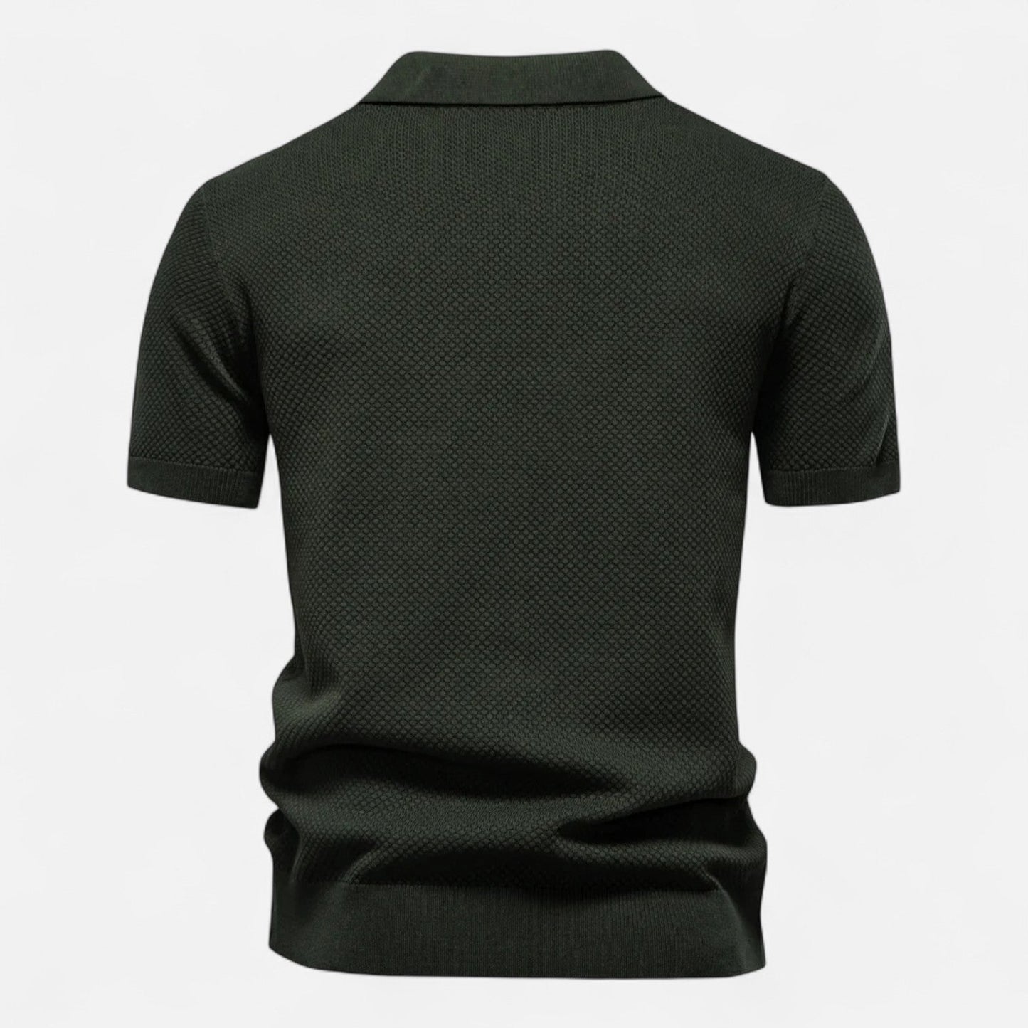 Knit Polo Shirt - Breathable Knit Blend Collar & Mobility