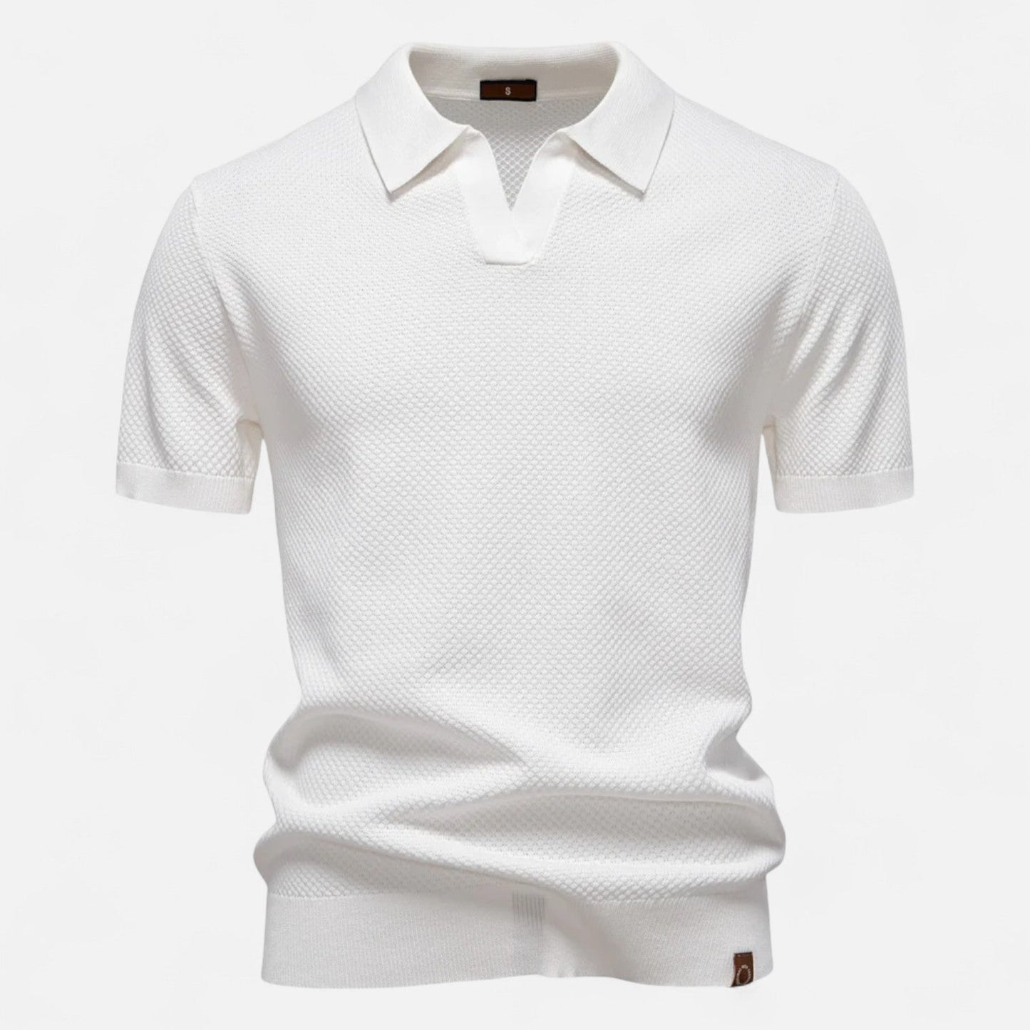 Knit Polo Shirt - Breathable Knit Blend Collar & Mobility
