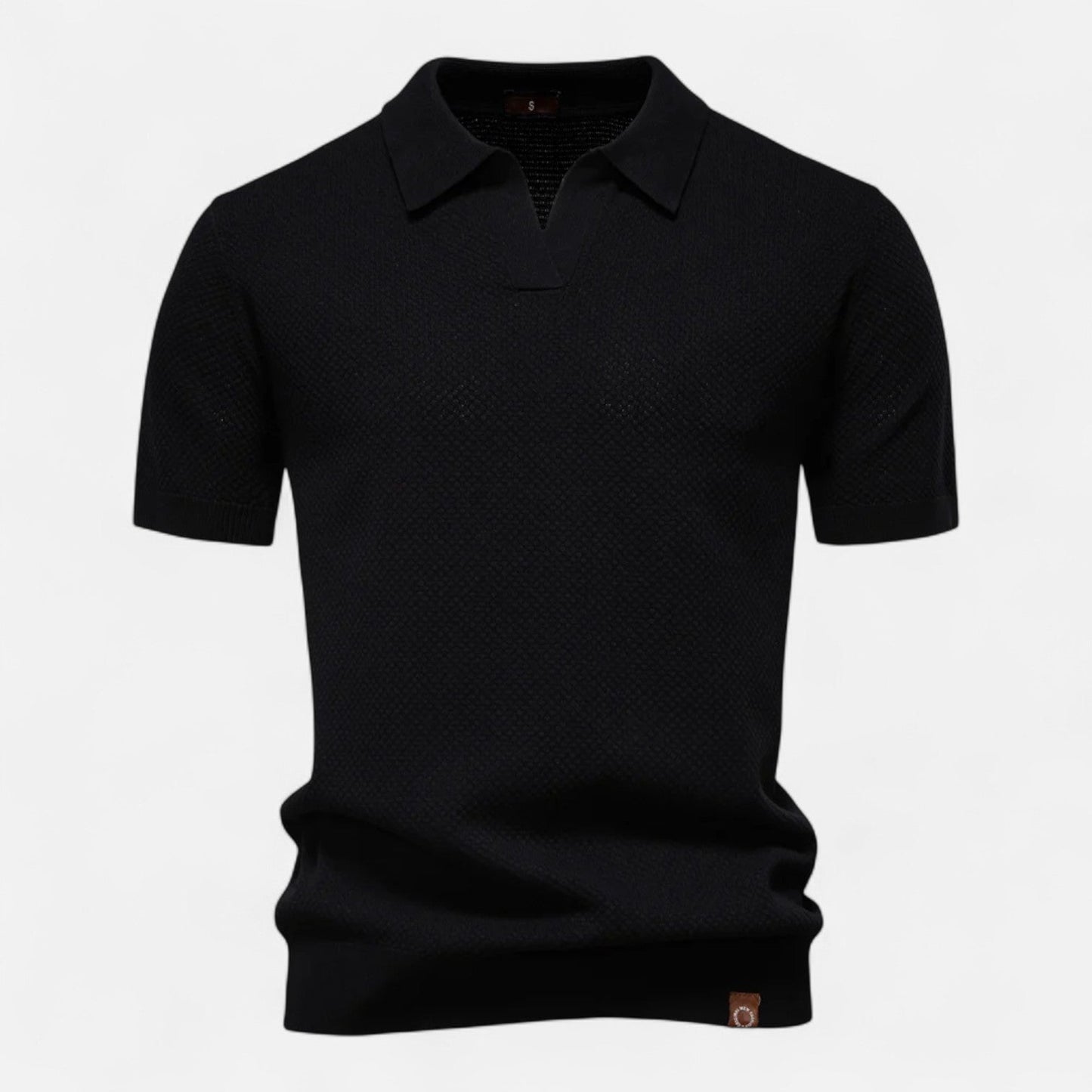 Knit Polo Shirt - Breathable Knit Blend Collar & Mobility