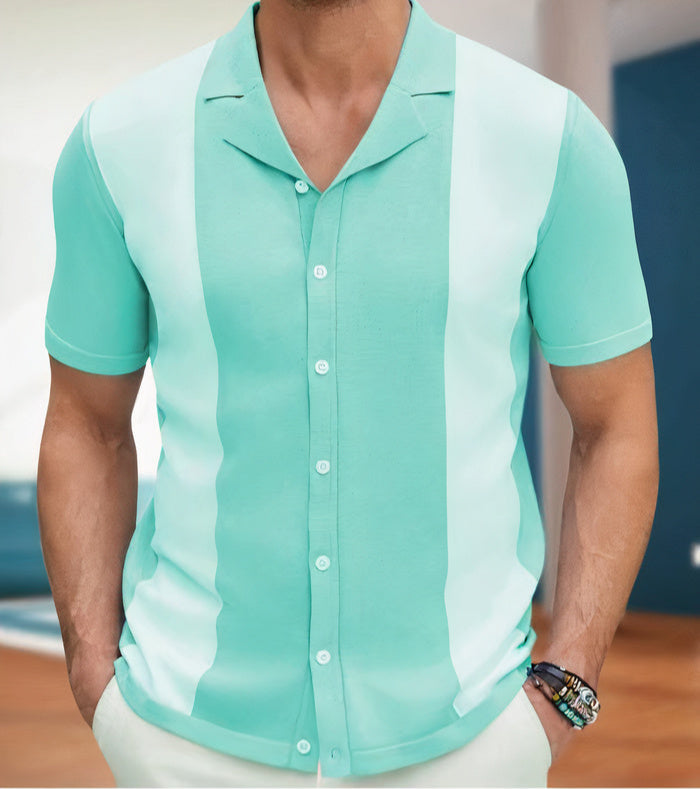 Knit Shirt - Fine Knit Texture & Breathable Easy Movement