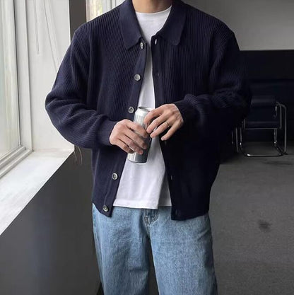 Knit Sweater - Acrylic Blend Button Front & Breathable Fit