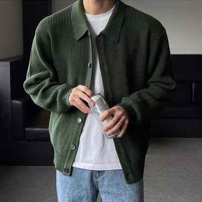 Knit Sweater - Acrylic Blend Button Front & Breathable Fit