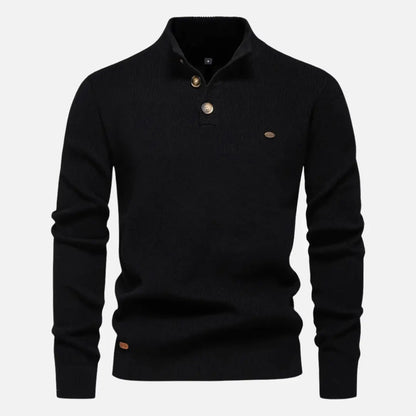 Knit Sweater - High Ribbed Turtleneck & Layering Ease