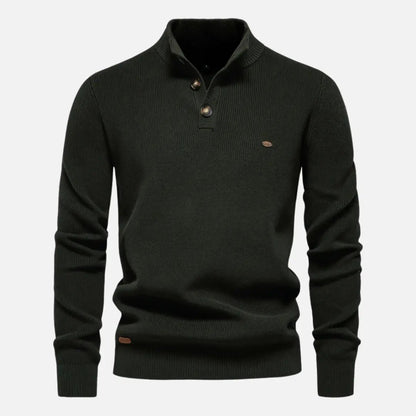Knit Sweater - High Ribbed Turtleneck & Layering Ease