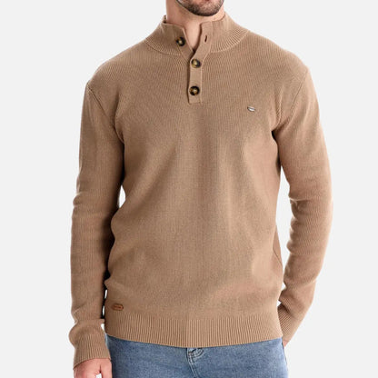 Knit Sweater - High Ribbed Turtleneck & Layering Ease