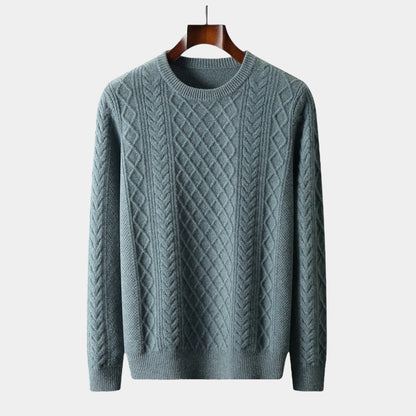 Knit Sweater - Jacquard Texture & Warm Comfort Fit
