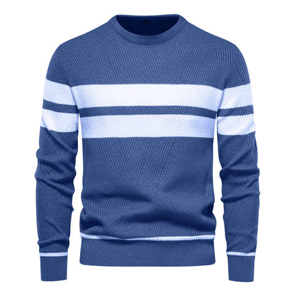 Knit Sweater - Natural Fiber Blend Crew Neck & Keeps Warm