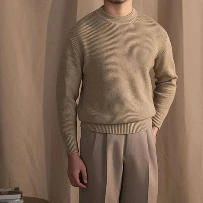 Knit Sweater – Ribbed Long Shape & Structured Warmth