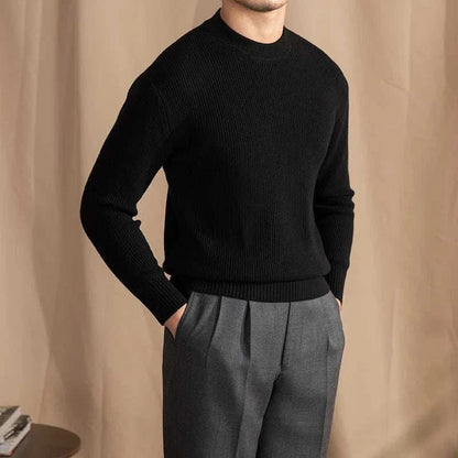 Knit Sweater – Ribbed Long Shape & Structured Warmth