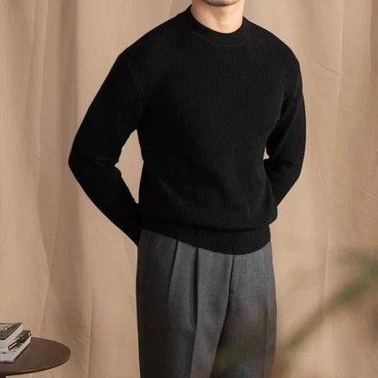 Knit Sweater – Ribbed Long Shape & Structured Warmth
