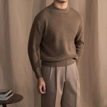Knit Sweater – Ribbed Long Shape & Structured Warmth