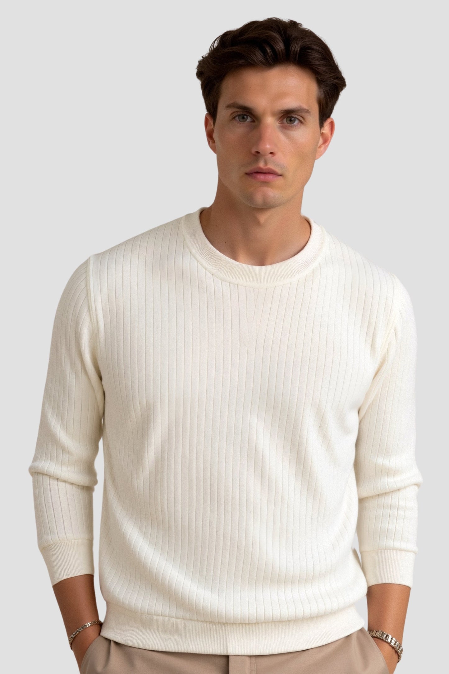 Knit Sweater – Ribbed Long Sleeve & Steady Warmth And Shape