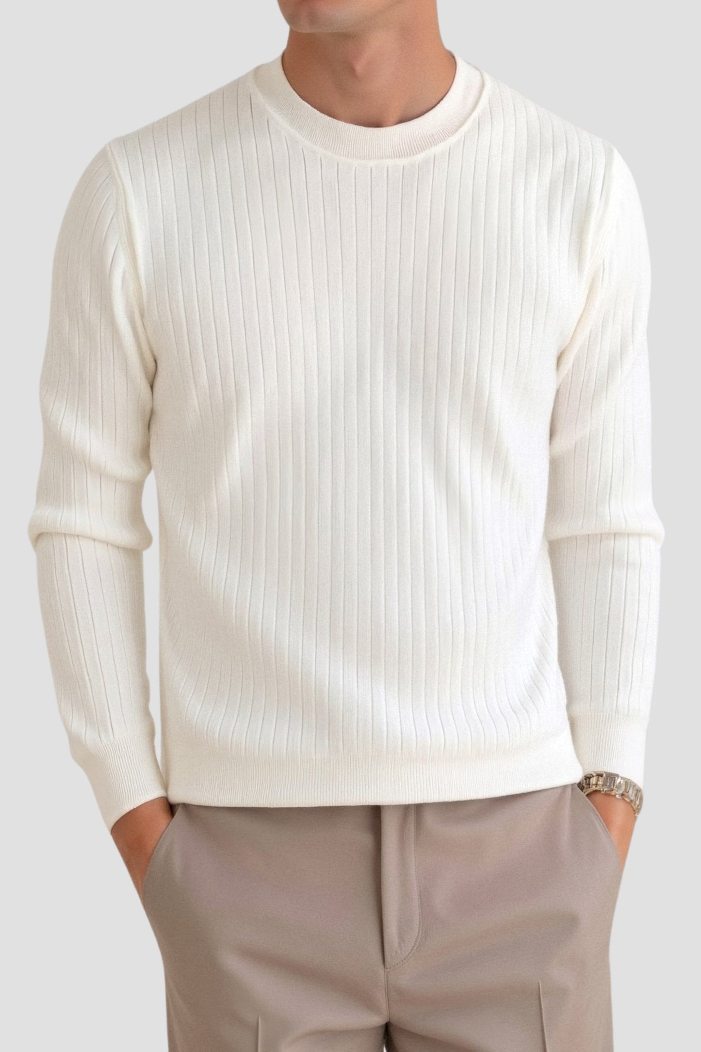 Knit Sweater – Ribbed Long Sleeve & Steady Warmth And Shape