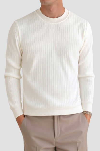 Knit Sweater – Ribbed Long Sleeve & Steady Warmth And Shape