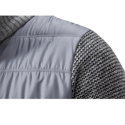 Knit Sweater - Zip Front And Ribbed Trim For Easy Wear