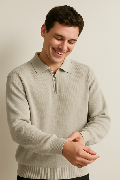 Men’s Casual Half Zip Knit Sweater
