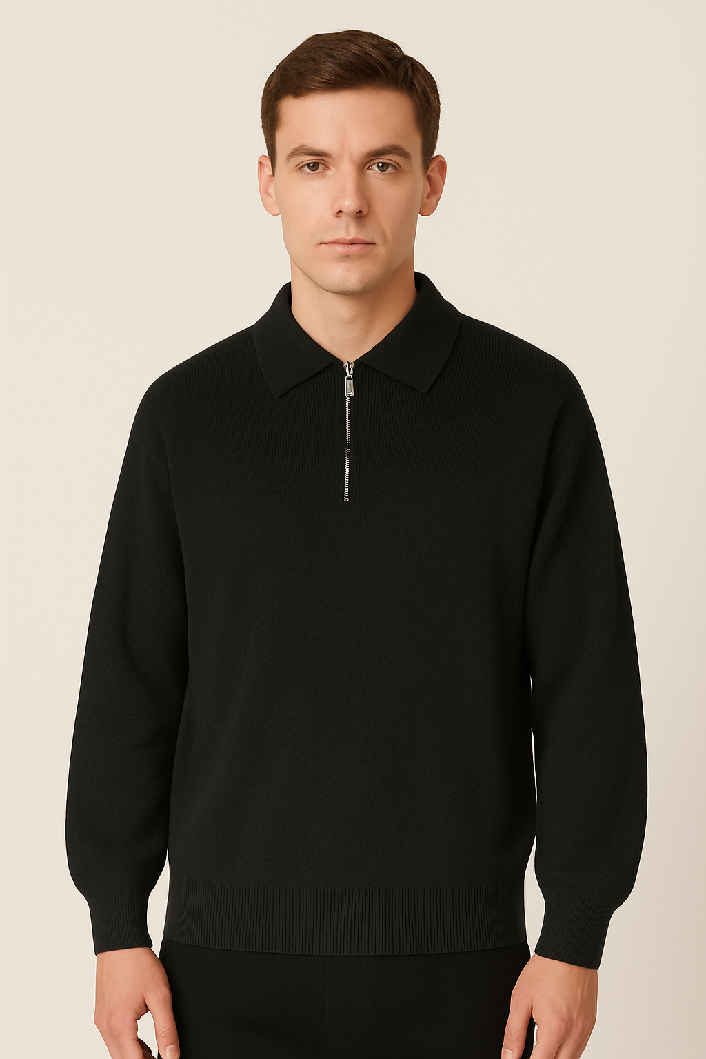 Men’s Casual Half Zip Knit Sweater