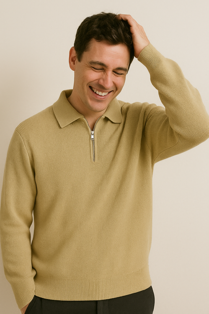 Men’s Casual Half Zip Knit Sweater