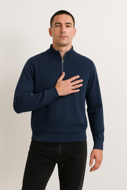 Men’s Cashmere Semi High Neck Sweater