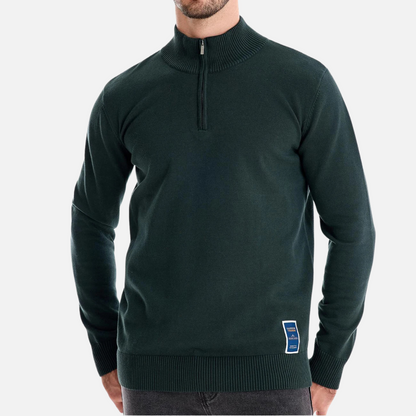 Knit Sweater - Quarter Zip Neck & Smooth Layering Fit