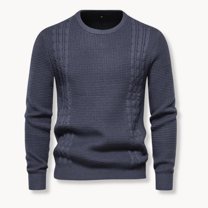 Knit Sweater – Patchwork Panels & Easy Layering Warmth