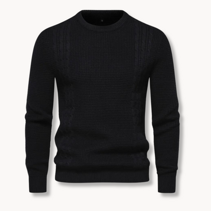 Knit Sweater – Patchwork Panels & Easy Layering Warmth