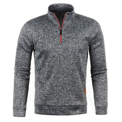 Knit Sweater – Structured Polo Collar & Heat Retention