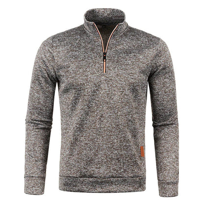 Knit Sweater – Structured Polo Collar & Heat Retention
