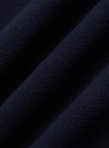 Knitted Polo Shirt - Buttonless Collar And Flexible Shape