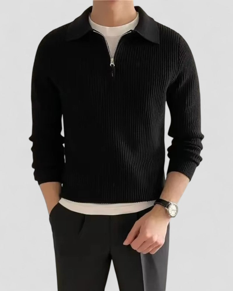 Men’s Ribbed Knit Polo