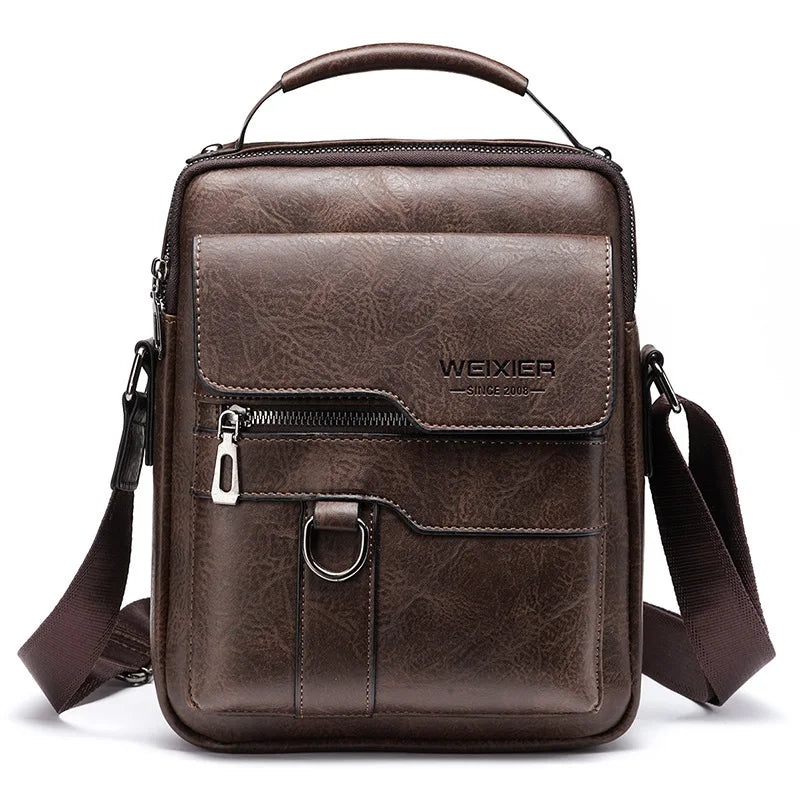 Real Leather Mens Shoulder Bag, Adjustable Shoulder Strap - BritishElegance