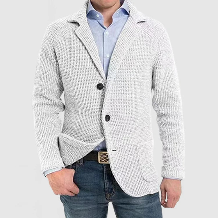 Classic Fit Men's Knit Blazer Jacket - BritishElegance