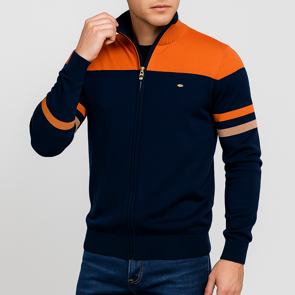 Atlas Retro Striped Bomber Jacket