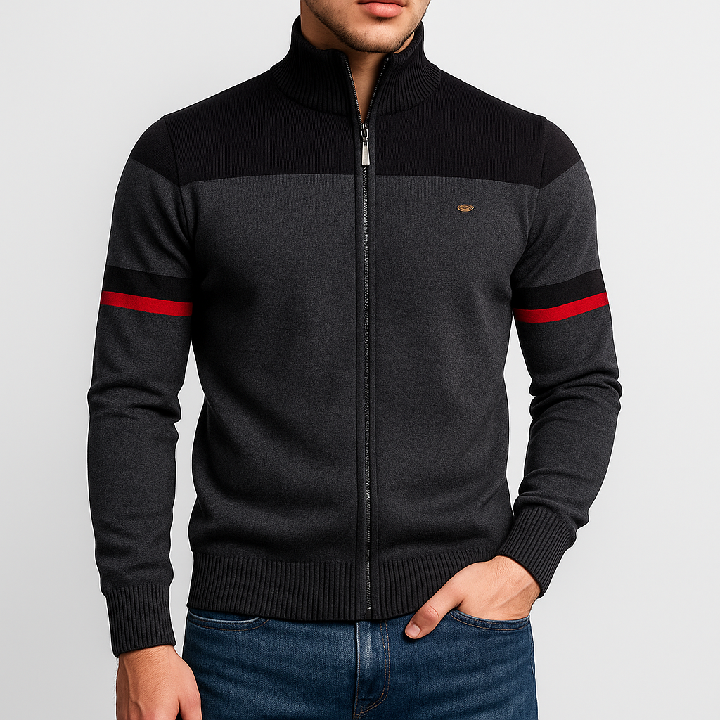 Atlas Retro Striped Bomber Jacket