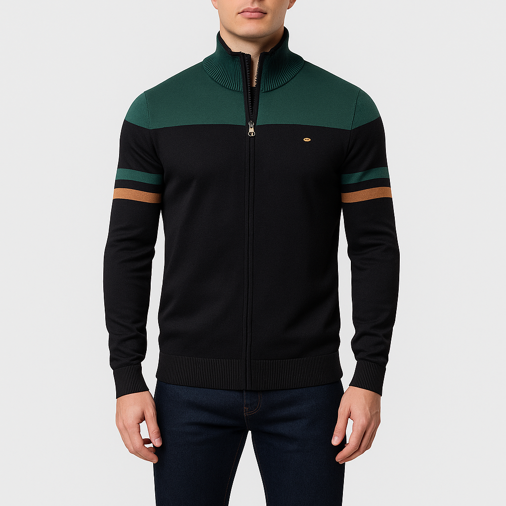 Atlas Retro Striped Bomber Jacket