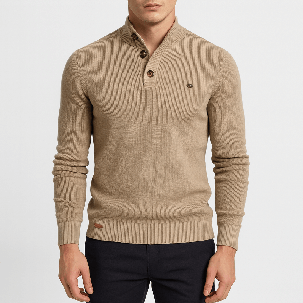 Button-Up Knitted Jumper